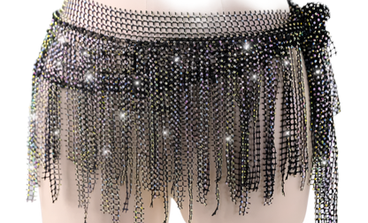 Handmade Diamond Hip Scarf | Elegant & Sparkling Dance Accessory