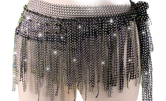 Handmade Diamond Hip Scarf | Elegant & Sparkling Dance Accessory