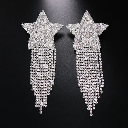 XSBODY 2 PCS Rhinestone Heart Tassel Nipple Stickers Breast Petals Women Sexy Body Chain Cover Nipple Pasties Sticker Jewelry
