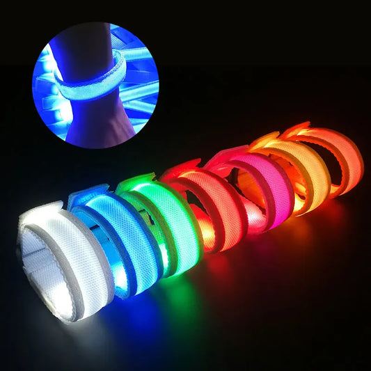 LED luminous bracelet designed for glow parties, featuring vibrant colors and adjustable fit.