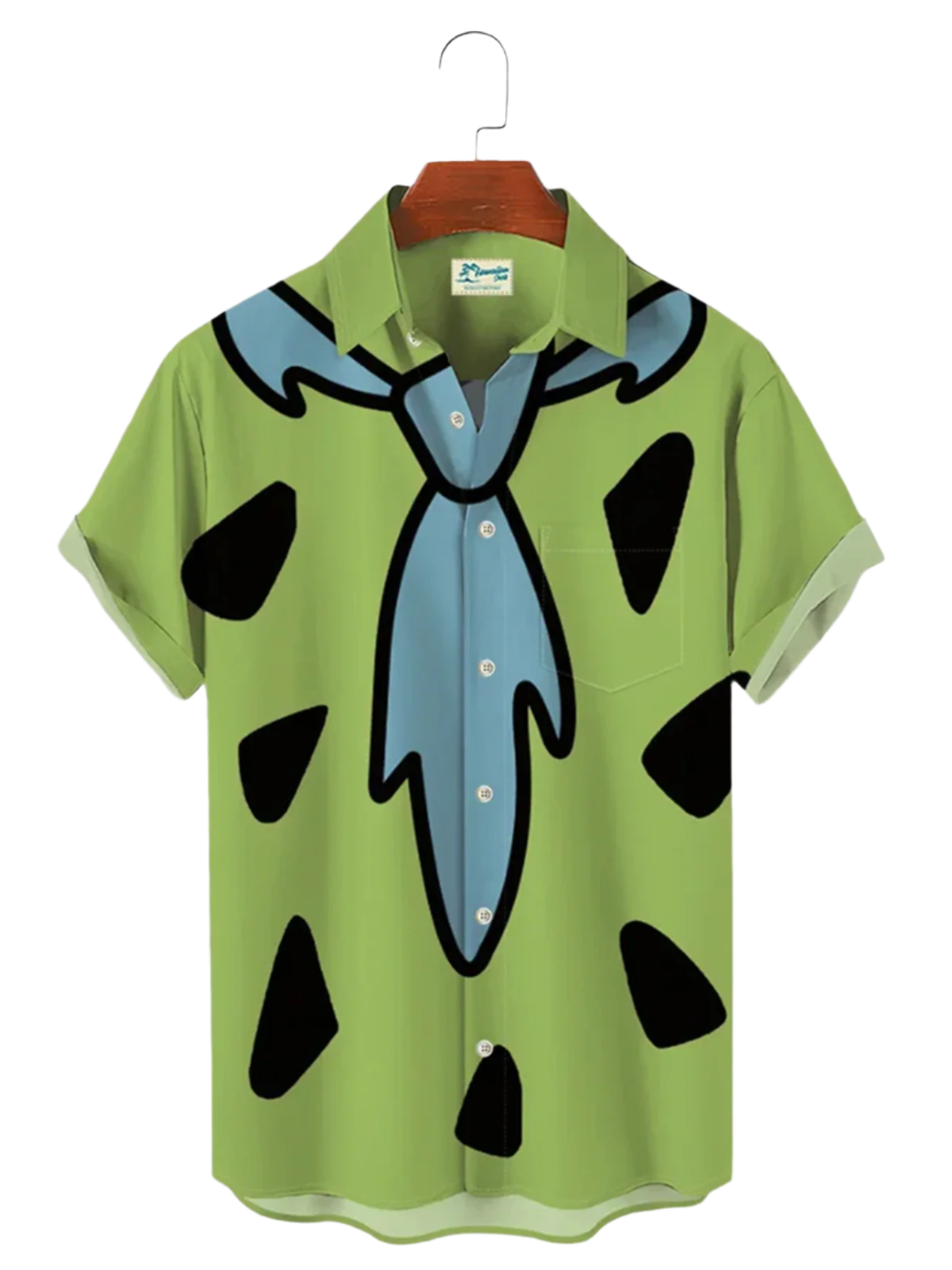 Hawaiian Spotted Print Lapel Shirt