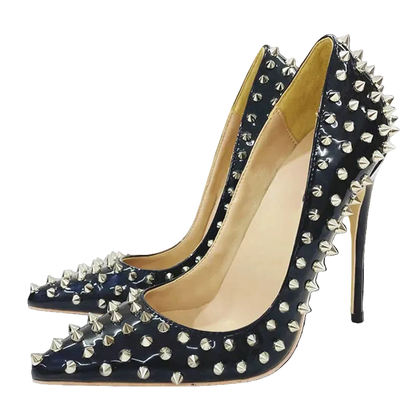 Women’s Spiked Stiletto Pumps | Studded Pointed Toe High Heels