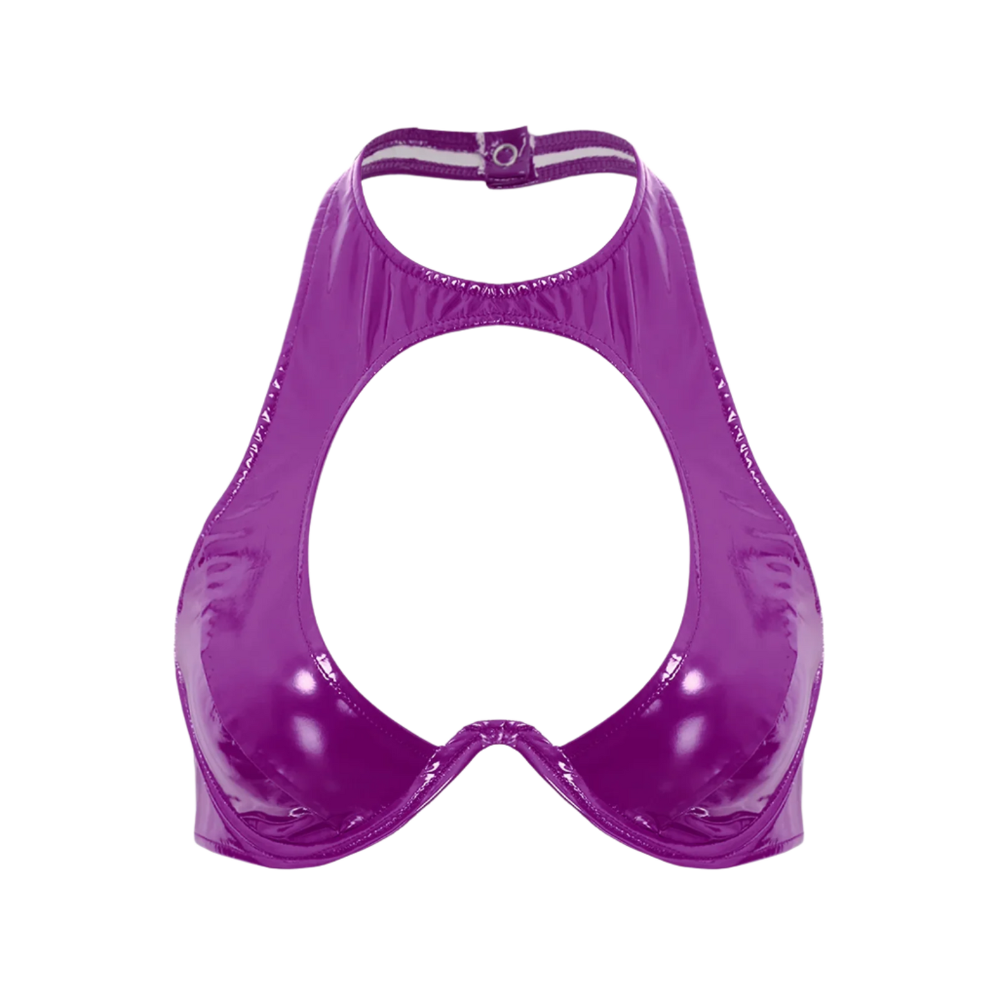 Purple bralette on a white background