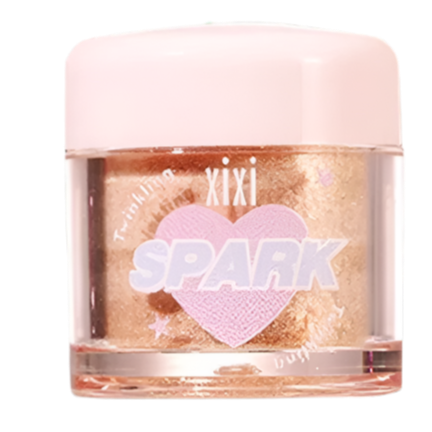 Triple-shade diamond shimmer highlighter with pearlescent finish - perfect for resort pool parties and theme nights