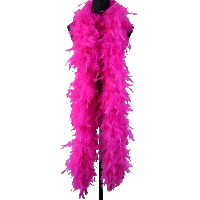 Plush turkey feather boa wrap for resort theme nights and vintage parties

