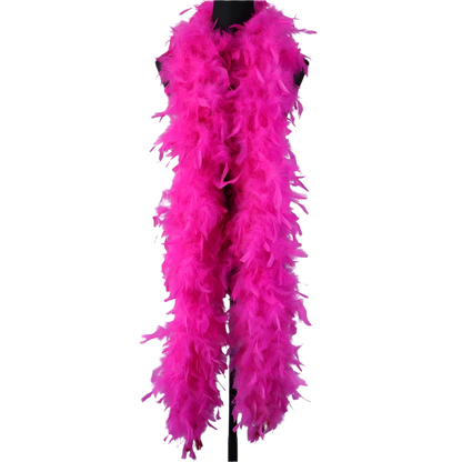 Plush turkey feather boa wrap for resort theme nights and vintage parties

