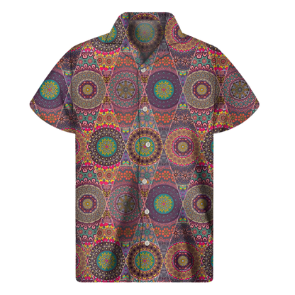 Retro Bohemian Floral Hawaiian Shirt For Men