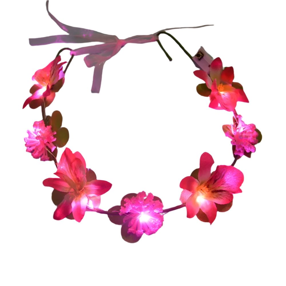 Glow Garland Light Up Headband | Wreath for Vibrant Glow Parties