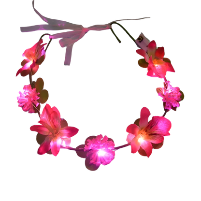 Glow Garland Light Up Headband | Wreath for Vibrant Glow Parties