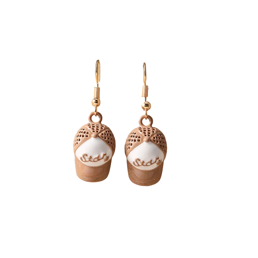 Women’s Baseball Cap Earrings | Sporty Hat Drop Earrings