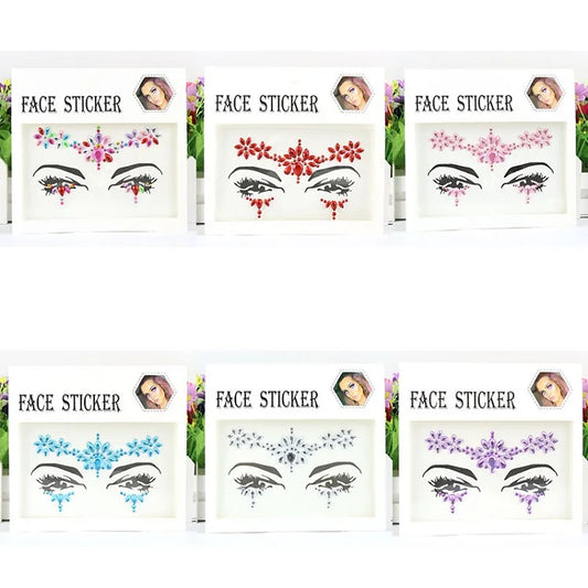 Women’s Rhinestone Face Gems | Crystal Festival Makeup Stickers