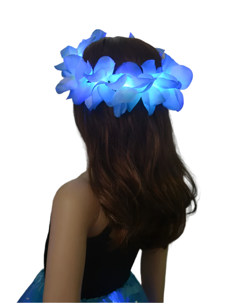 Women's LED Hawaiian Lei Headband | Vibrant & Fun Party Accessory