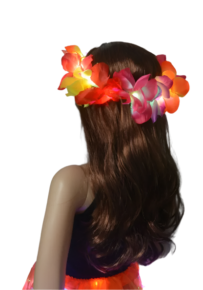 Women's LED Hawaiian Lei Headband | Vibrant & Fun Party Accessory