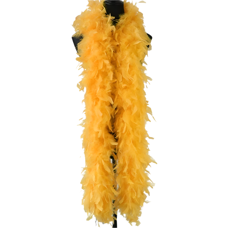 Plush turkey feather boa wrap for resort theme nights and vintage parties

