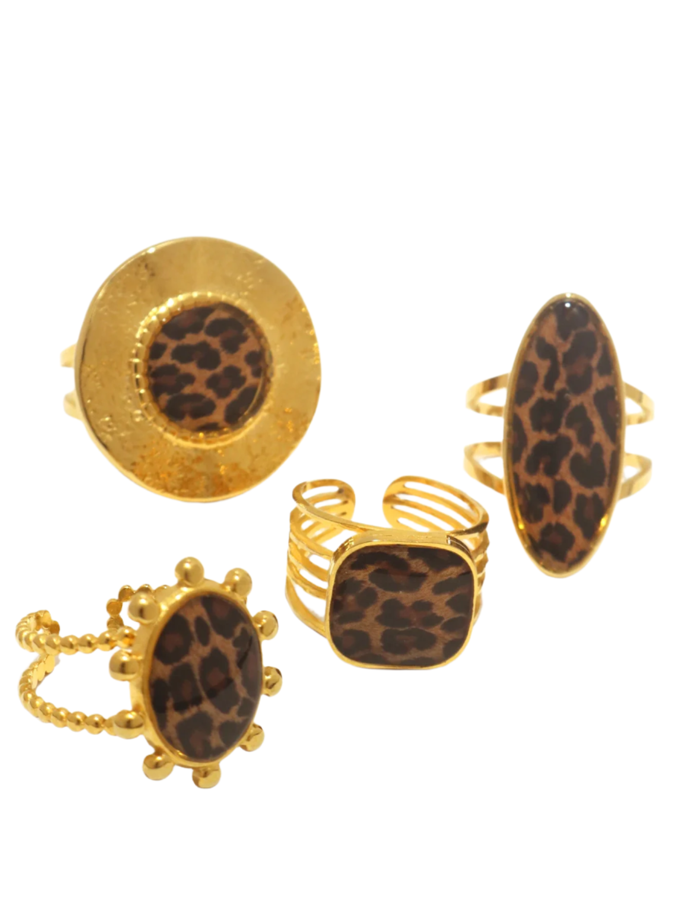 Leopard Ring | Stainless Steel Chunky Band | Resort Statement Jewelry