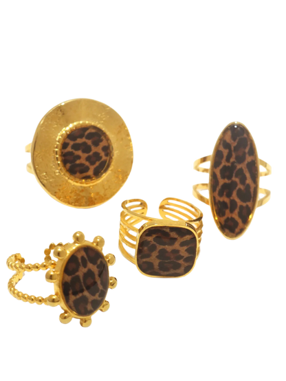 Leopard Ring | Stainless Steel Chunky Band | Resort Statement Jewelry