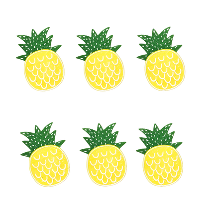 Yellow bling pineapple glitter nipple covers disposable breast pasties with invisible bra sexy stickers design for tropical summer resort entertainment