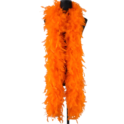 Plush turkey feather boa wrap for resort theme nights and vintage parties

