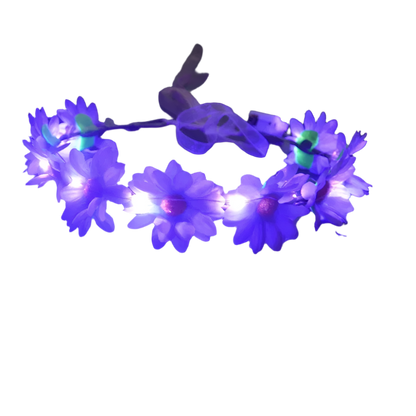 Glow Garland Light Up Headband | Wreath for Vibrant Glow Parties