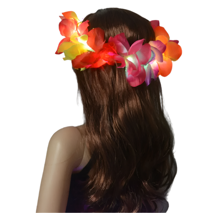 Women's LED Hawaiian Lei Headband | Vibrant & Fun Party Accessory