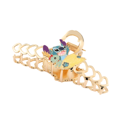 Stitch character hair claw clips with casual beach design for resort wear

