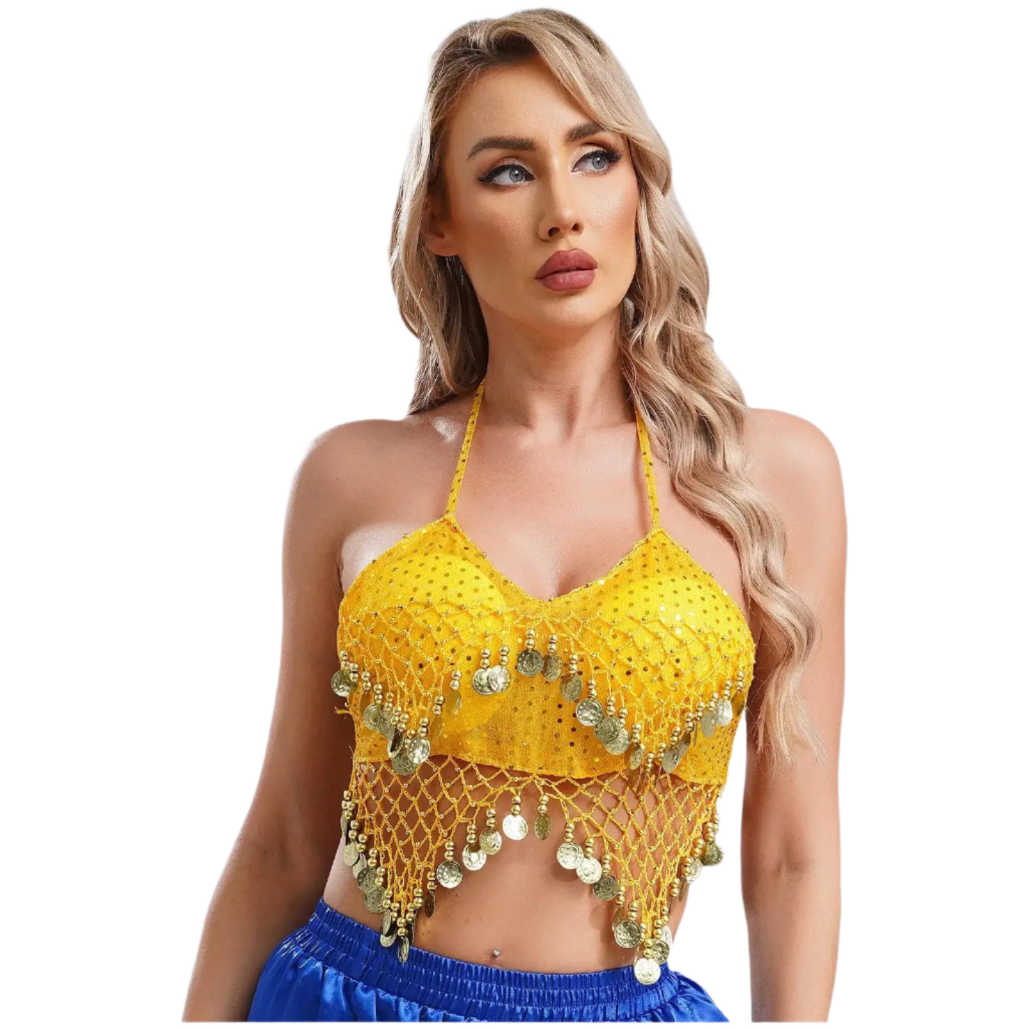 Sexy Women Beaded Sequins Belly Dance Bra