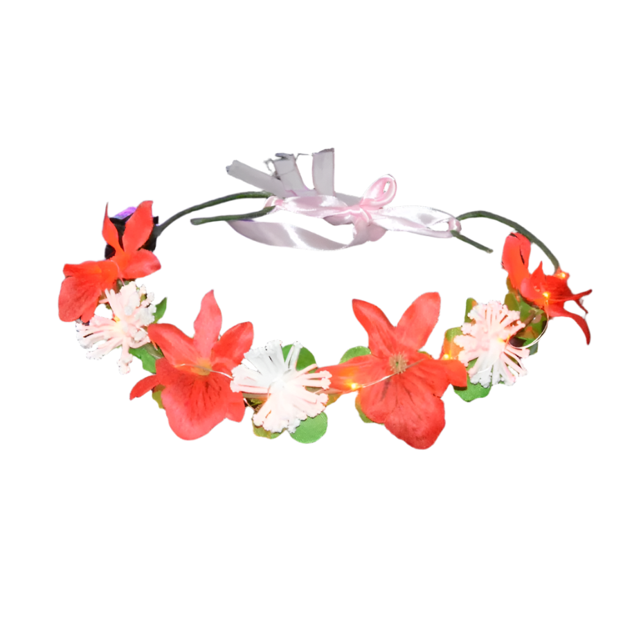 Glow Garland Light Up Headband | Wreath for Vibrant Glow Parties