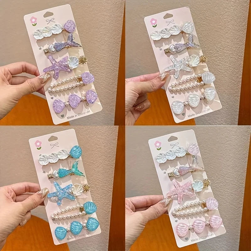 Mermaid Hair Clip Set | Shell & Starfish Hair Accessories