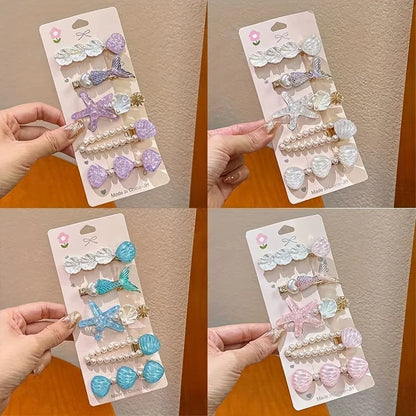 Mermaid Hair Clip Set | Shell & Starfish Hair Accessories