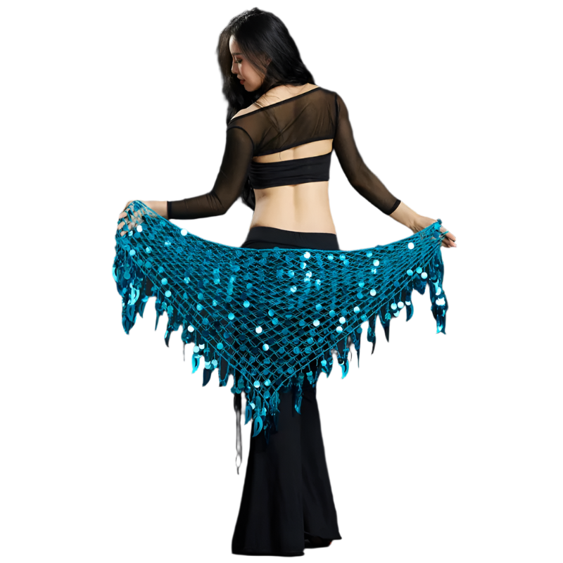 Belly Dance Sequins Hip Scarf | Sparkling Women's Dancewear