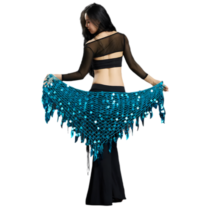 Belly Dance Sequins Hip Scarf | Sparkling Women's Dancewear