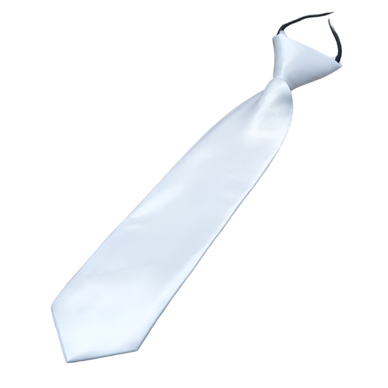 Classic white necktie - perfect for resort formal wear and Gatsby theme nights