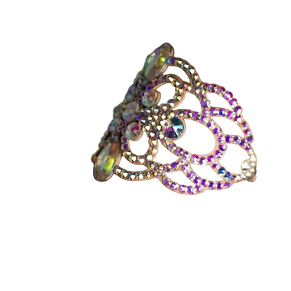 Women’s Rhinestone Upper Arm Cuff | Crystal Floral Arm Bracelet