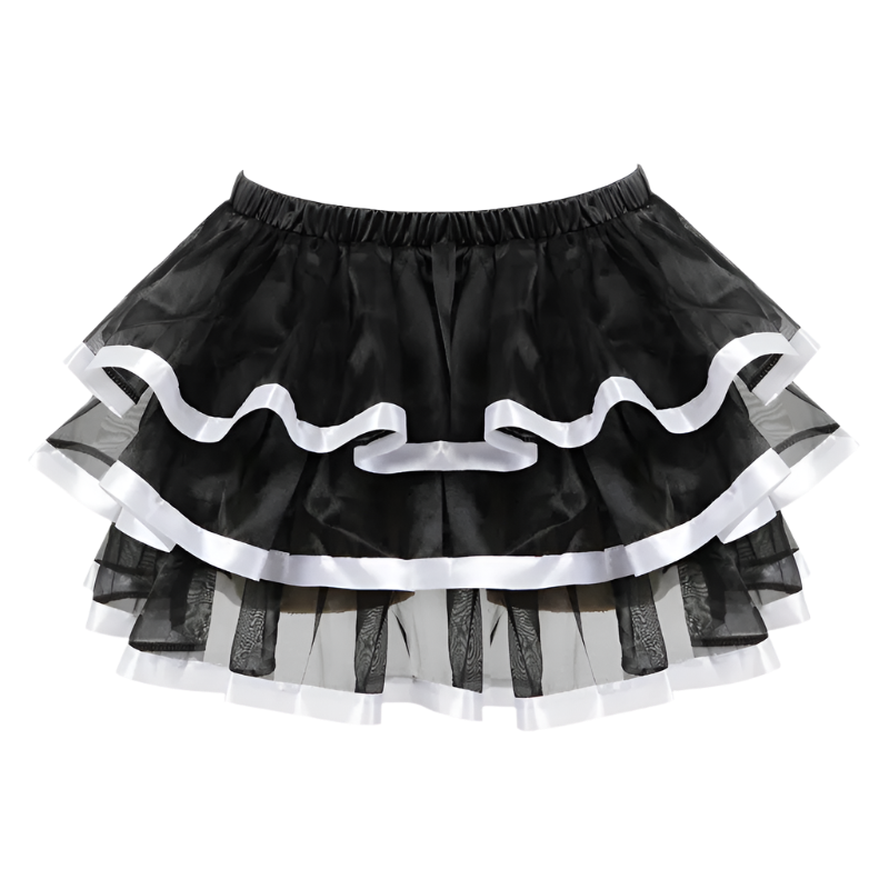 Multi-color plus size tulle tutu skirt with pleated design for resort dance wear

