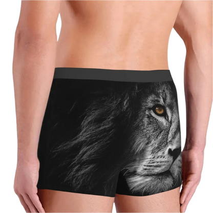 Lion Face Animal Boxer Briefs