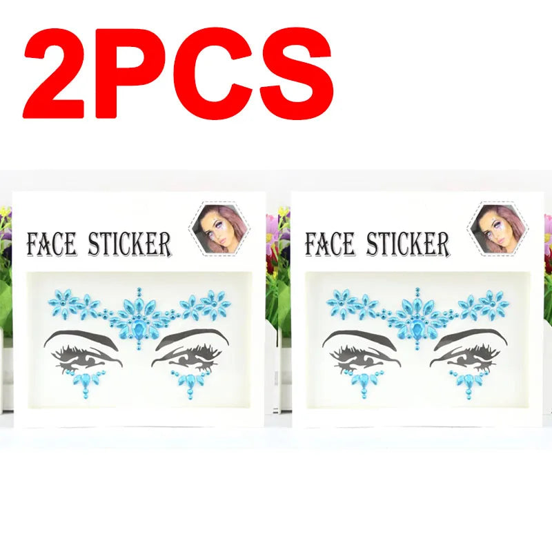 Women’s Rhinestone Face Gems | Crystal Festival Makeup Stickers