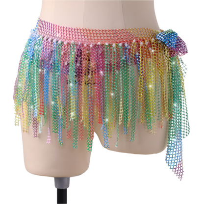 Handmade Diamond Hip Scarf | Elegant & Sparkling Dance Accessory