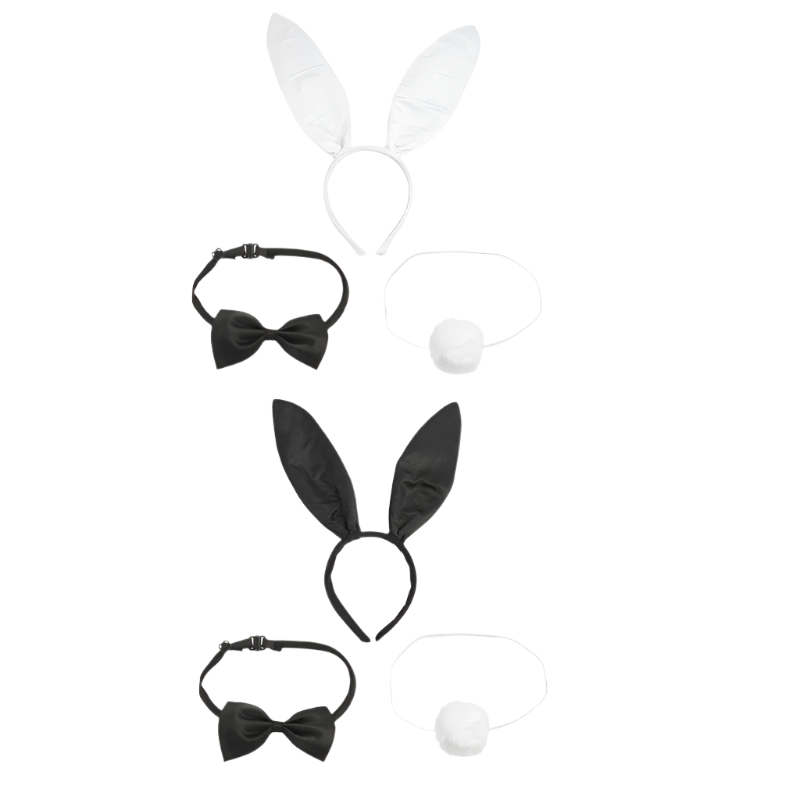 Complete Bunny Theme Costume Set featuring tutu dress and headband for adult resort events