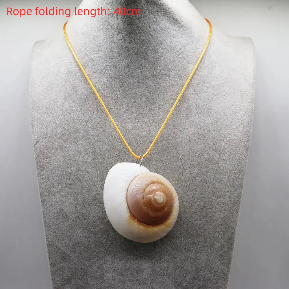 Rope Chain Sea Snail Shell Necklace Glowing Shells Cosplay Costume Glowing Necklaces Jewelry Gift Conch Shell Seashells Necklace