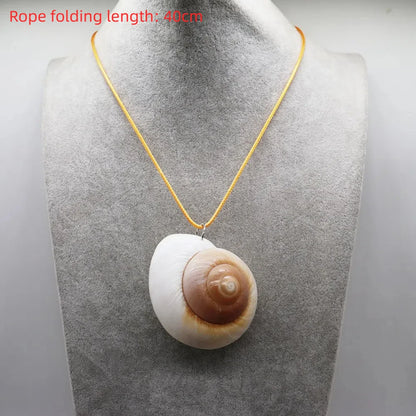 Rope Chain Sea Snail Shell Necklace Glowing Shells Cosplay Costume Glowing Necklaces Jewelry Gift Conch Shell Seashells Necklace