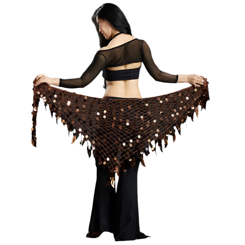 Belly Dance Sequins Hip Scarf | Sparkling Women's Dancewear