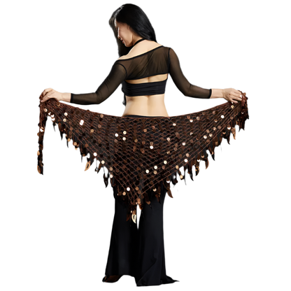 Belly Dance Sequins Hip Scarf | Sparkling Women's Dancewear