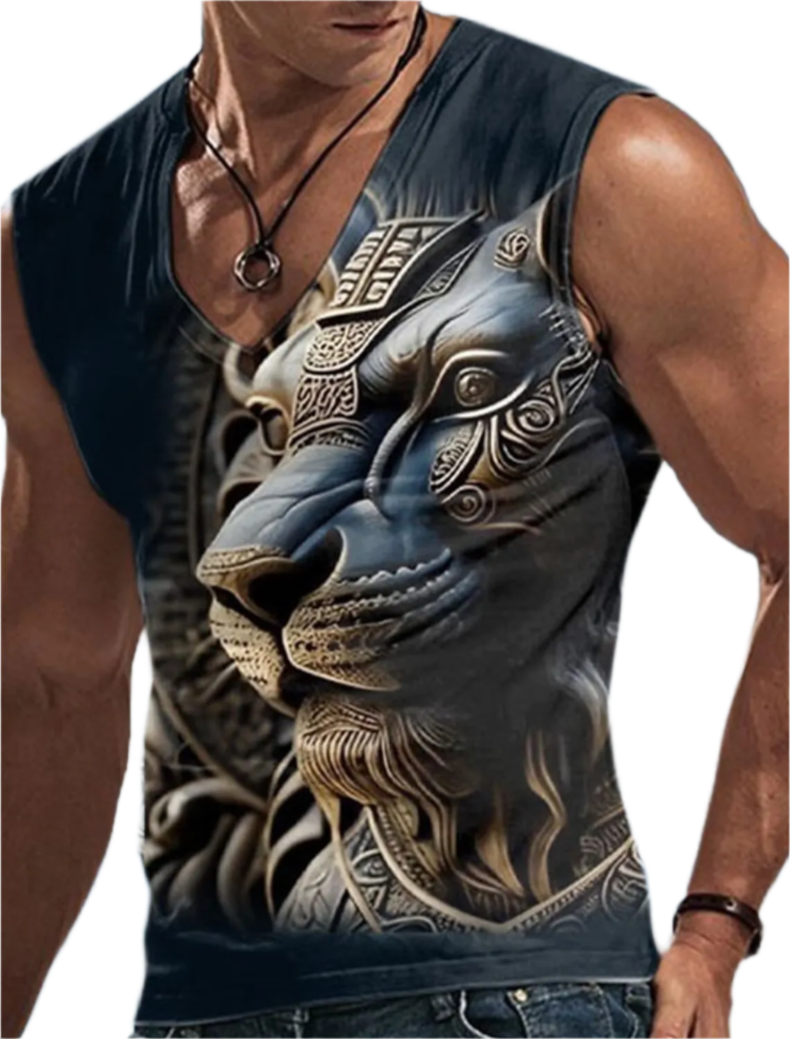 Men's Sleeveless T-Shirt 3D Animal Print