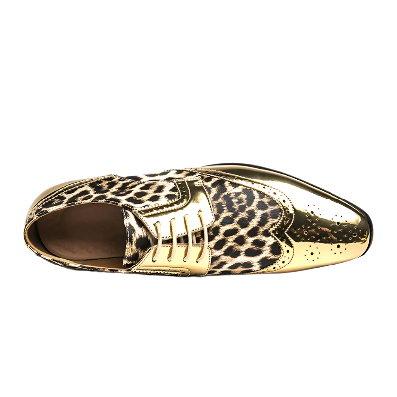 Leopard Print Mens Formal Dress Shoes for Resort Wear