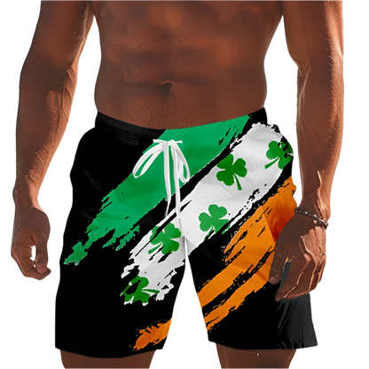 Shamrock Element St. Patrick’s  Day Green Beach Shorts