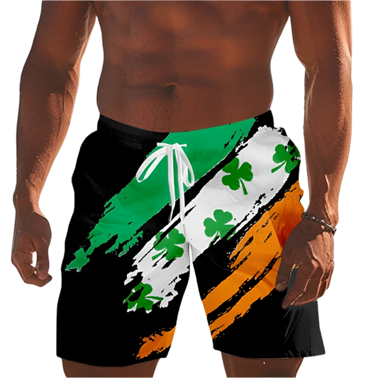 Shamrock Element St. Patrick’s  Day Green Beach Shorts