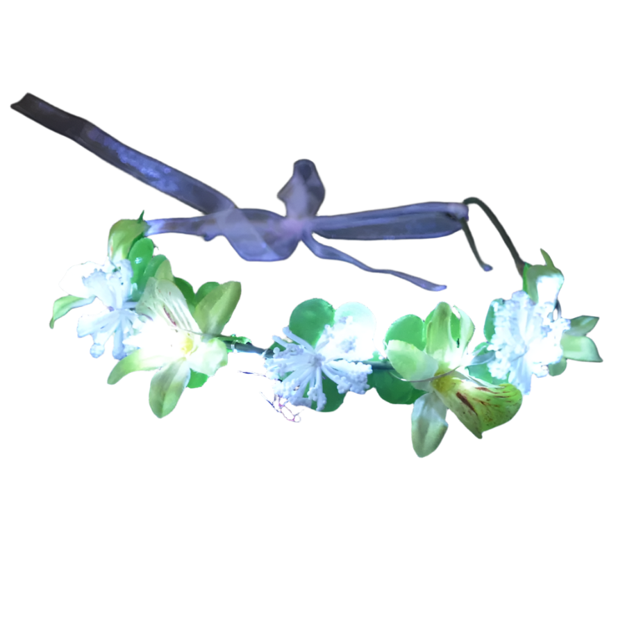 Glow Garland Light Up Headband | Wreath for Vibrant Glow Parties