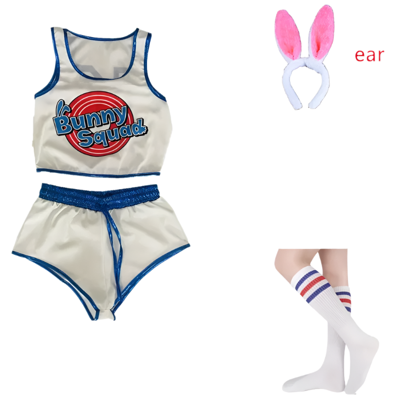 Space Lola basketball bunny costume for resort sports theme nights

