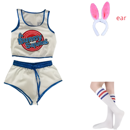 Space Lola basketball bunny costume for resort sports theme nights

