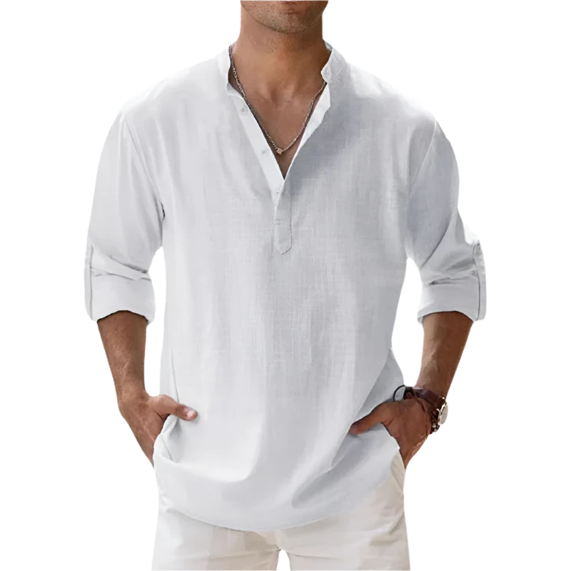 Men's Linen Long Sleeve T-Shirts